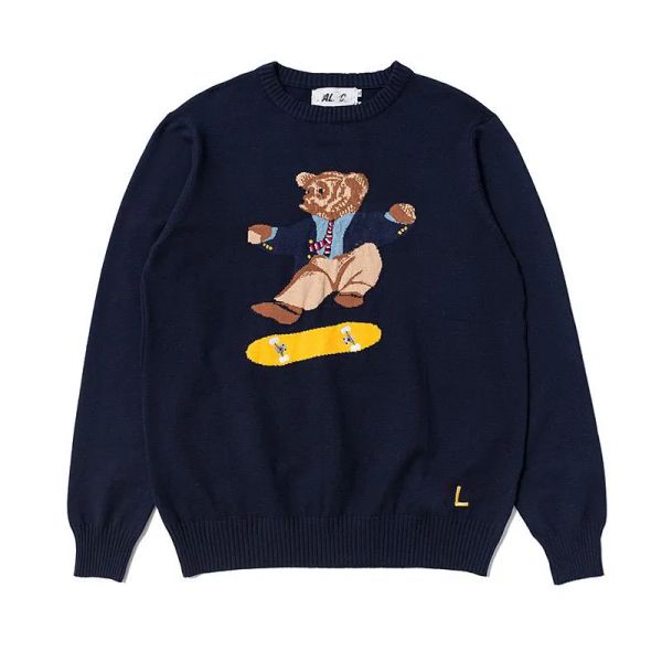 Mode Rundhalspullover Hoodies Neue Pullover Cartoon Skateboard Little Bear Doll Sweatshirt Herren und Damen Lässiger vielseitiger Pullover Langarm Top Kleidung