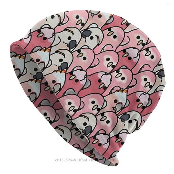 Berretti Autunno Primavera Cappelli Troppi uccelli Rosa Pappagallo Posse Cappello sottile Cofano Pantaloni a vita bassa Skullies Berretti Berretti Uomo Paraorecchie da donna