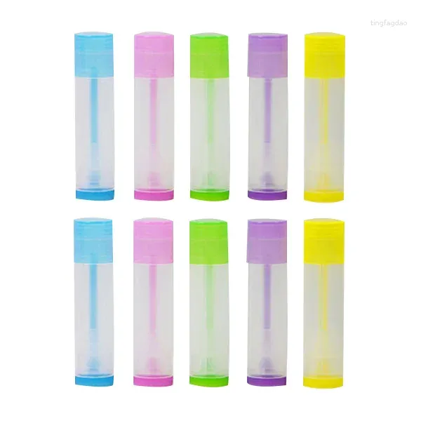 Garrafas de armazenamento 100pcs Lip Containers Stick Tube Vazio Plástico Batom Tubos Molde Cosmético Maquiagem Cola Mix Color