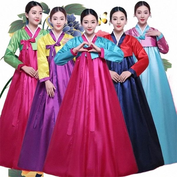 Kadınlar Hanbok Dr Korean Fi Antik Kostümler Tüccar Partisi Asya Sarayı Cosplay Performans Giyim 10 Rolor 75UK#