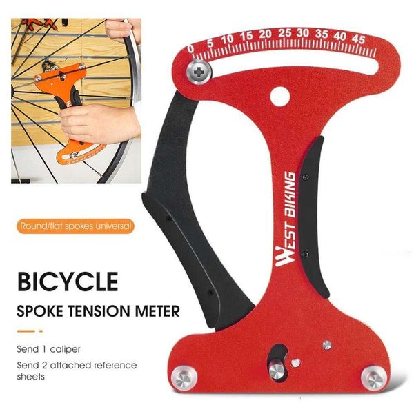 Neue WEST RADFAHREN Werkzeug Spannung Meter Präzision MTB Anzeige Checker Rad Fahrrad Reparatur Speichen Builder Bike L1b0