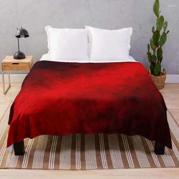 Cobertores Red Smoke Throw Cobertor Sofá Quilt Sofás De Decoração De Malha Lindo Jacquard Ands