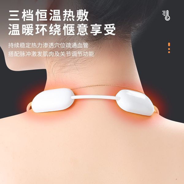 Massager cervicale a sospensione Cervicale a doppio impulso Massager Electric Impiccing Neck Protector Intelligent Compress Therapy Strument2024