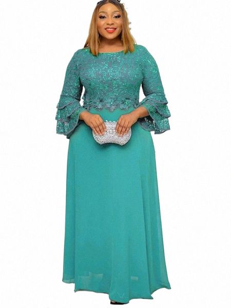 Африканские вечерние платья больших размеров для женщин, новинка 2023 года, Fi Diki Ankara, кружевные свадебные платья, элегантные турецкие мусульманские макси Dr b00y #