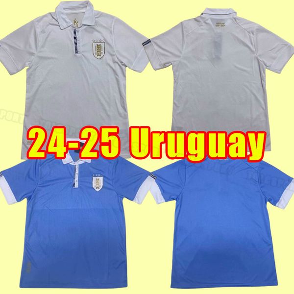 Maglia da calcio Uruguay 2024 2025 Suarez De Arrascaeta 24 25 R Araujo casa lontano Bentancur E.Cavani D.Godin D.NUnez M Gomez Gimenez kit uniformi maglia da calcio