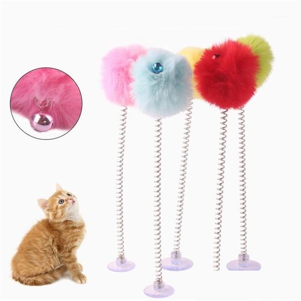 Gato brinquedos pet brinquedo suprimentos pena inferior otário primavera vara animais de estimação interativos com mini sino 2023 gota entrega casa jardim dhnhc