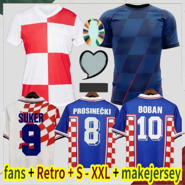 2024 Croacia Modric Weltmeisterschaft Fußballtrikot Nationalmannschaft Mandzukic Perisic Kalinic 24 25 Fußballhemd Kovacic Rakitic Kramaric Männer Kinder Kit Uniformen