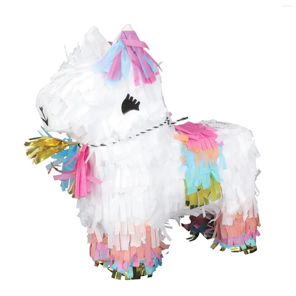 Decoração de festa doce enchido brinquedo mini 3d pônei pinata esmagado caixa de presente de açúcar adorável brinquedo de cavalo esmagando fornecimento