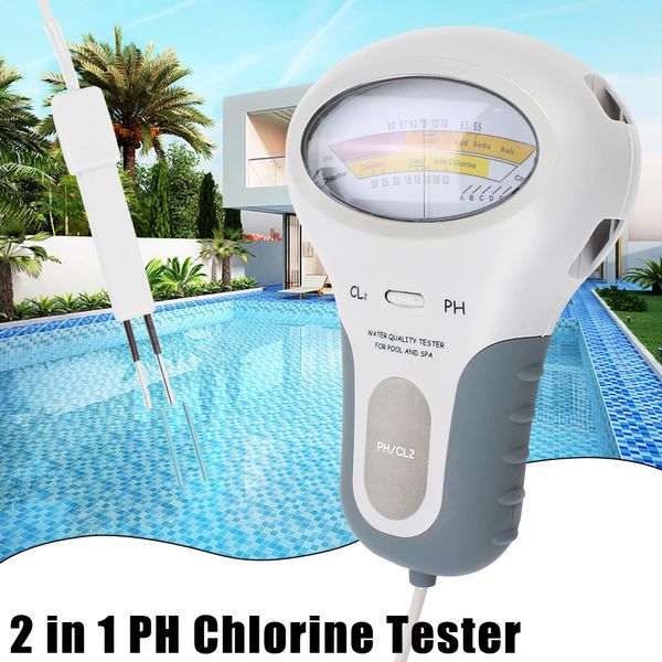 Для бассейна Аквариум-устройства для тестирования качества воды PC-102 PH-тестер CL2 Измерение хлора-тестера Ph хлора 2 в 1 240320