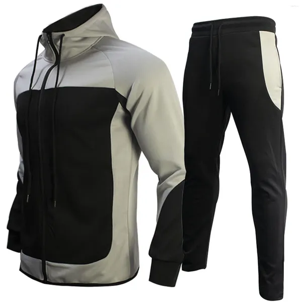 Tute da uomo 2024 Tuta da uomo Felpe con cappuccio e pantaloni da jogging Abiti da palestra di alta qualità Autunno Inverno Casual Fitness Felpa con cappuccio sportiva