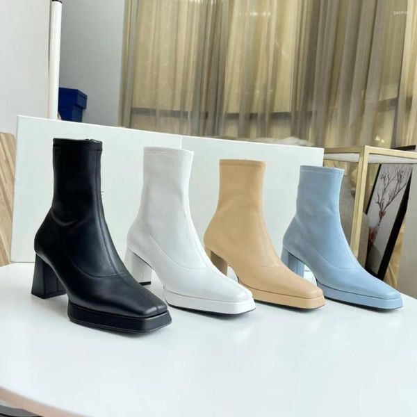 Botas estilo moda confortável sapatos femininos simples projetados senhoras elegantes de alta qualidade