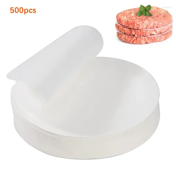 Backwerkzeuge 500 Stück Papier rund Silikon Grill Kochmaterial Dessert Kuchen Burger Liner Küchenprodukte