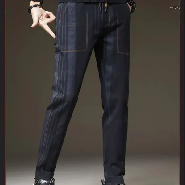 Calças masculinas 2024 primavera elegante moda harajuku magro ajuste calças soltas todos os bolsos de jogo botão zíper casual perna reta