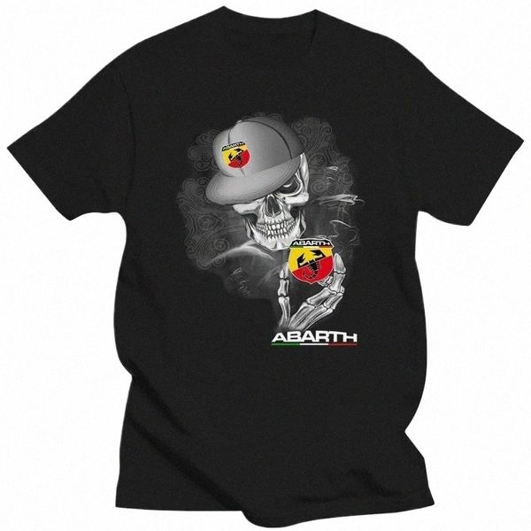 Футболка abarth для мужчин и женщин из 100% хлопка - Череп так круто, летняя футболка с коротким рукавом и круглым вырезом, топы больших размеров F4Sc #