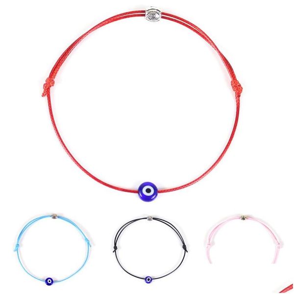 Identifikation Rote Schnur Böser Blick Glückskordel Armbänder Korean DIY Schmuck Damen Seil Kette Verstellbares Armband Geschenk Drop Lieferung Dhtyb