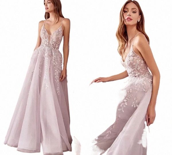 Princ A Line Aufkleber Luxus Abend dr Sexy V-Ausschnitt Backl italienische Träger mit bodenlangen formalen eleganten PROM Party dr k8i4 #