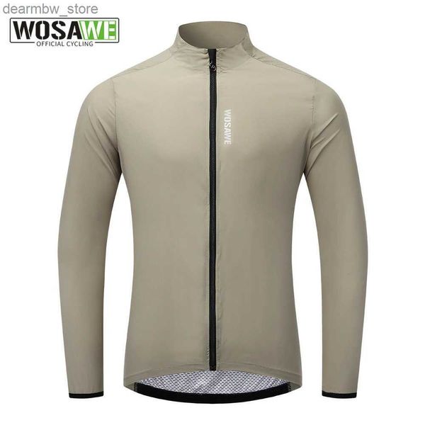 Fahrradjacken WOSAWE Herren Fahrrad-Windjacke, winddichte Jacke, Herren-Fahrradjacke, ultraleicht, verstaubar, Rennrad-Windjacke, Weste, ärmellos24329