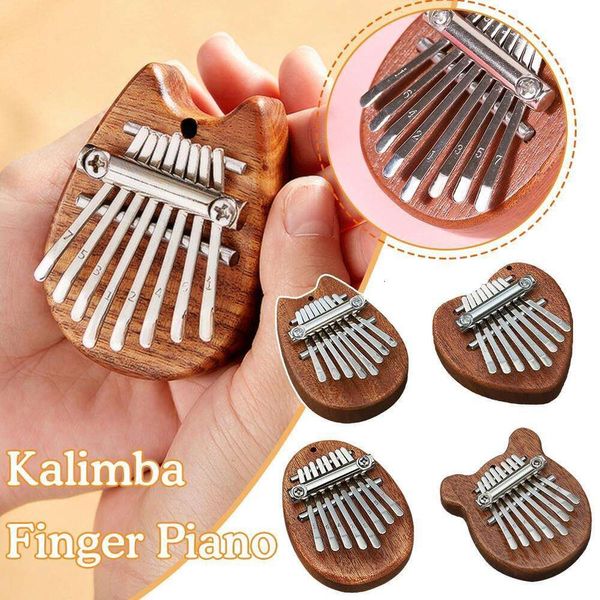 Новое мини-пианино Kalimba, 8-тональное фортепиано Calimba Crystal, прозрачный портативный инструмент для начинающих, инструмент с пальцем Цинь, стильные инструменты