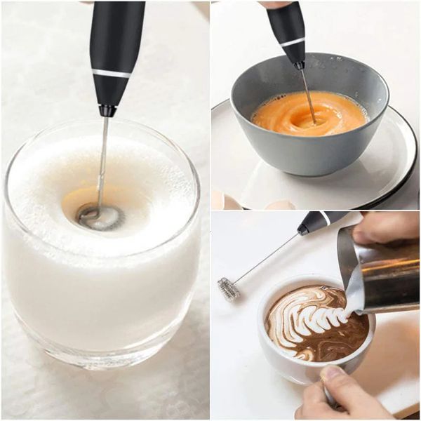 Montalatte elettrico Frullatore wireless portatile USB Mini Caffettiera Frusta Mixer Cappuccino Crema Frullino per le uova Mini frullatore 240307