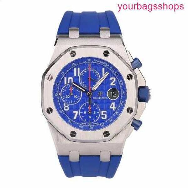 AP-Armbanduhrkollektion Royal Oak Offshore-Serie Präzisionsstahl-Automatik-Mechanikuhr Herren 26470ST.OO.A030CA.01 Zeitluxus-Herrenuhr Luxuriöse blaue Platte