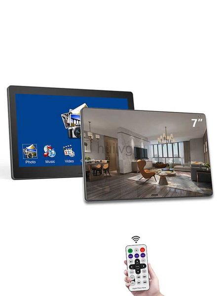 Цифровые фоторамки 7-дюймовая цифровая фоторамка с зеркальным экраном и внутренней памятью 8 ГБ с USB SD для воспроизведения видео в цикле porta retrato digital 24329