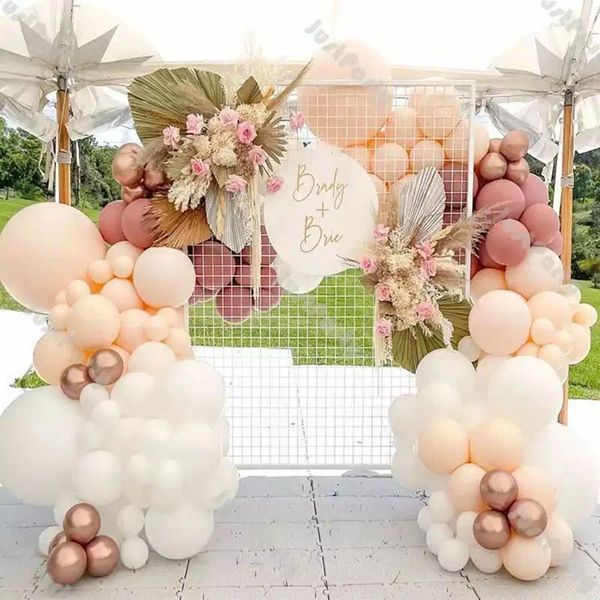 Decorazione per feste 103 pezzi Amaretto Beige Palloncino Ghirlanda Morandi Colore Palloncini in lattice Kit arco per compleanno Matrimonio Baby Shower Decor Globos