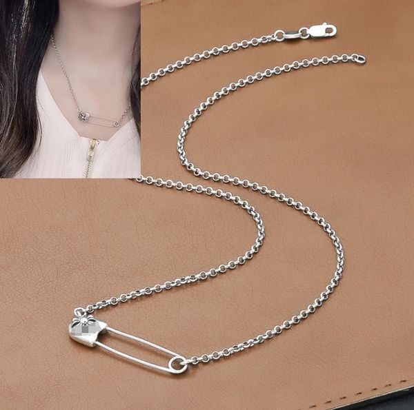 Designer Silver Cross Chains Collane a ciondolo a ciondolo per donna Luxury Brand Trend Personality Punk Cross Style Lovers Reghip Hip Hop Rock Jewelry