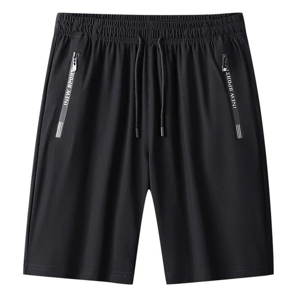 Eisseiden-Shorts für Herren, Sommer, neue, schnell trocknende, dünne, sportliche, lässige, atmungsaktive Caprihose, elastische Hose
