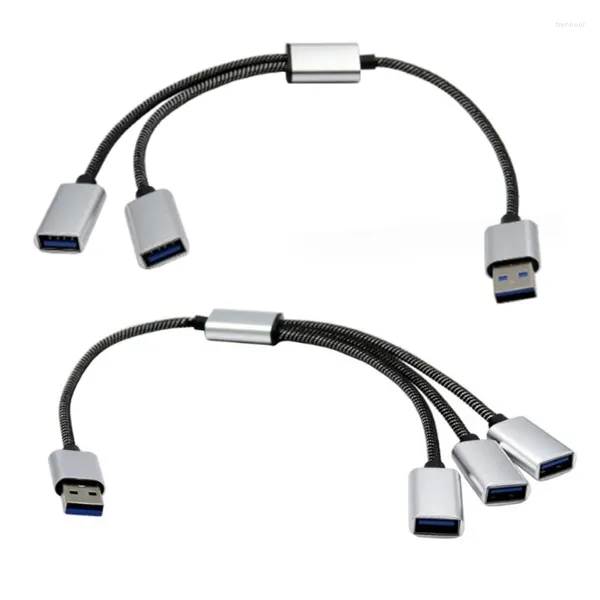 Hub para 3/2 porta USB 2.0 Adaptador de conector de cabo de carregamento de energia OTG múltiplo