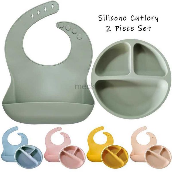 Copos Pratos Utensílios BPA Livre Bebê Silicone Alimentação Platos Babadores Suíte Moda Pura Pratos Infantis Tigela Coisas de Bebê Talheres Dropshipping 240329