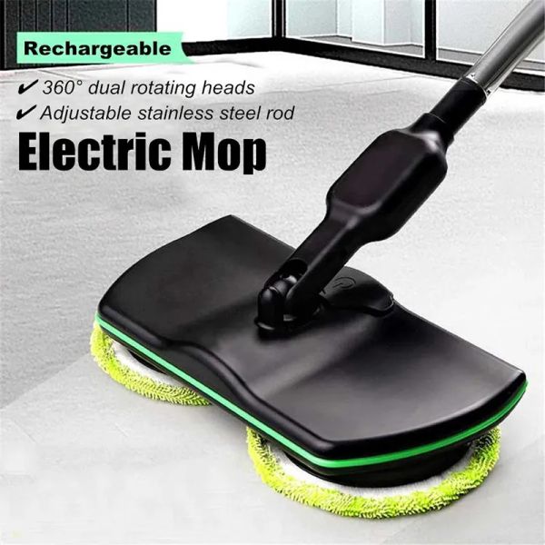 Esfregão de alimentação com esfregão giratório para lavar piso, vassoura elétrica sem fio, limpador inteligente de chão, ferramenta de limpeza doméstica