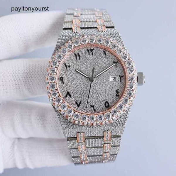 Roller İzle İsviçre Saatleri Moissanite Elmas El Yapımı Elmaslar Erkek Mekanik 42mm Diamondstandded Steel 904L Safir Ladies Business Wristwatc