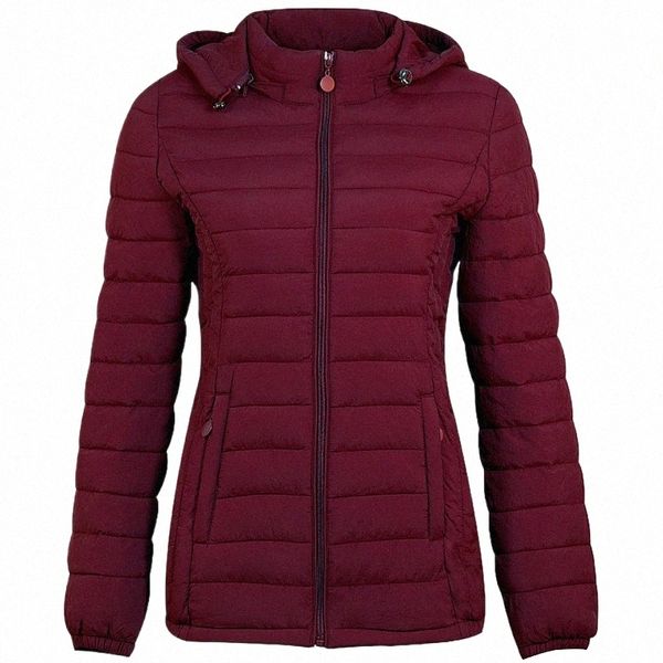 2023 Winterjacke Frauen Ctrast Farbe Wasserdichtes Gewebe mit Kappendesign Dicke COTT-Kleidung M Frauen Parka AM-2090 R1IE #