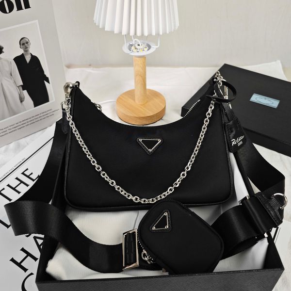 Tasarımcı çantası 2005 hobo 3 adet çanta çapraz cüzdan satış lüksler omuz çantası çanta kadın bayan yüksek kaliteli zincir tuval moda cüzdan çantası 5a