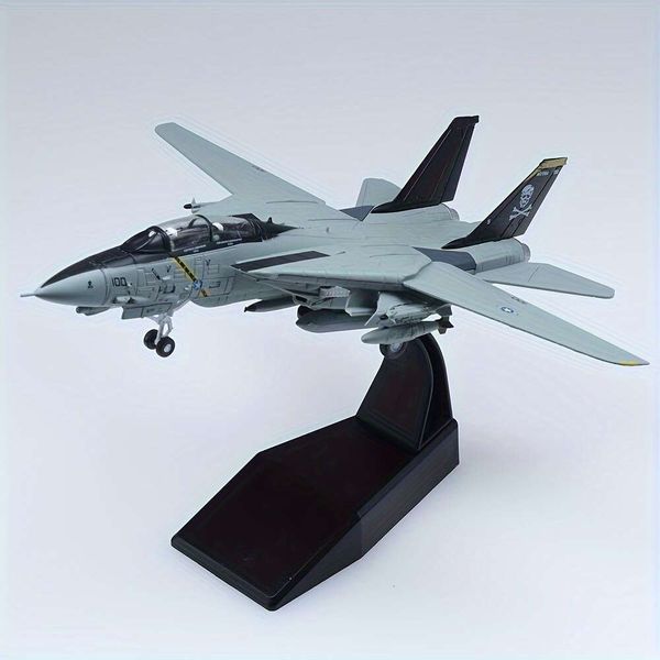 1/100 US Navy F-14 Tomcat Scheletro Aereo Da Caccia Modello Diecast Modelli di Aereo Militare per Collezioni e Regalo