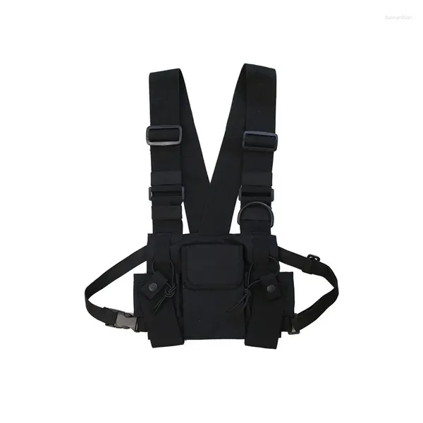 Ложки, радио, рация, 3 кармана, нагрудная сумка, ремень безопасности с застежкой-молнией для Motorola Baofeng Kenwood, передний жилет, чехол для переноски
