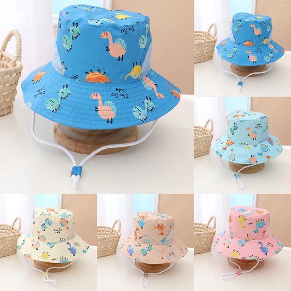 Шляпы с широкими полями, мужская восковая шляпа, детская рыбацкая весенне-летняя модель с мультяшным животным принтом, милая дышащая водная шляпа для мужчин