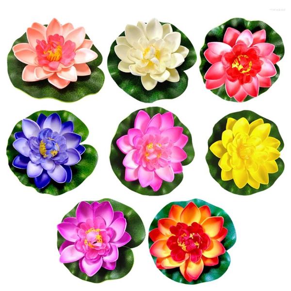 Dekorative Blumen Lotus Künstliche Blume Schwimmende gefälschte Lotusblume Mikrolandschaft Flores Bühnentanz-Requisiten DIY-Zubehör