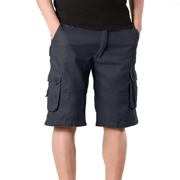 Shorts masculinos Cargo Calças Caminhadas Multi Bolso Confortável Respirável Mens Bronzeamento Meninos Travessas Sullen
