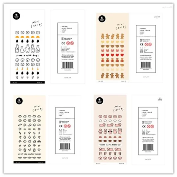 Geschenkpapier Großhandel Korea Suatelier Mini Aufkleber Niedlich Junk Journal Scrapbook Supplies Tagebuch Planer Karte Nagel DIY Dekoration Briefpapier