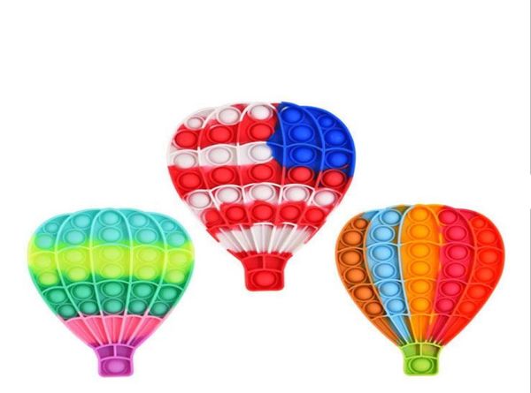 DHL balão de ar quente Empurrar Bolha Brinquedos Descompressão RainbowColor Stress Relief Antistress Squishy Simples 6992844