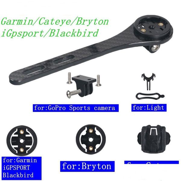 Fahrradcomputer Fahrradcomputerhalterung FL Carbon 3K Road MTB Lenkerhalter Unterstützung für Garmin Cateye Bryton IGPSport Blackbird Drop Dhqdg