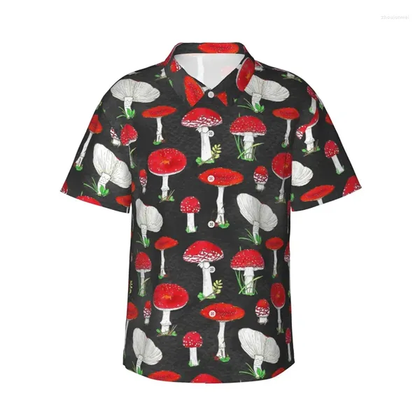 Camicie casual da uomo Top carini dei cartoni animati Top hawaiano da donna con ancora faro stampato a maniche corte per vacanze da spiaggia per bambini