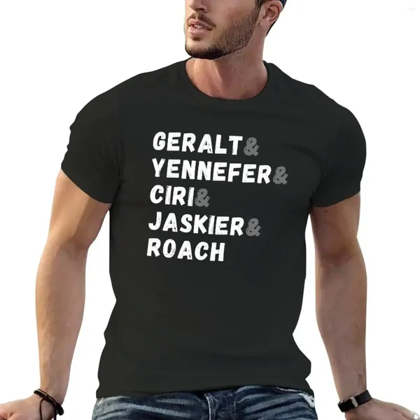 Herren Polos Geralt Yennefer Ciri Jaskier Roach T-Shirt Sweat Bluse Herren Grafik T-Shirts Hip Hop