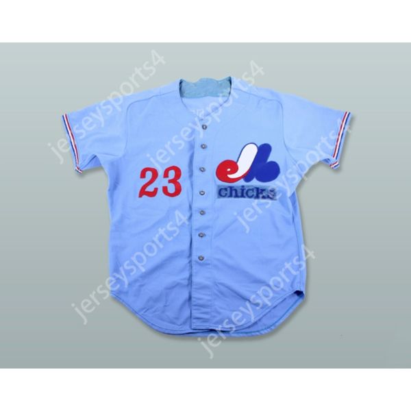 RICK WILLIAMS 23 MEMPHIS CHICKS MAGLIA BASEBALL AZZURRA Top cucita