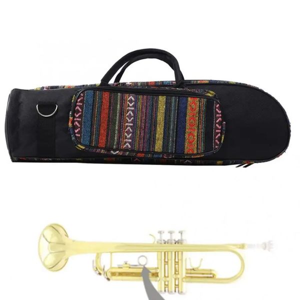 Tromba Borsa Etnica Tromba Tromba che trasporta Borsa Case con cerniera con accessori per strumenti musicali tascabili