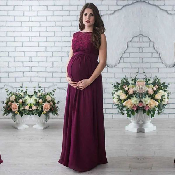Vestidos de maternidade para mulheres grávidas, roupa feminina elegante, colete de renda, festa formal, vestido de noite 2020 ds19l2403