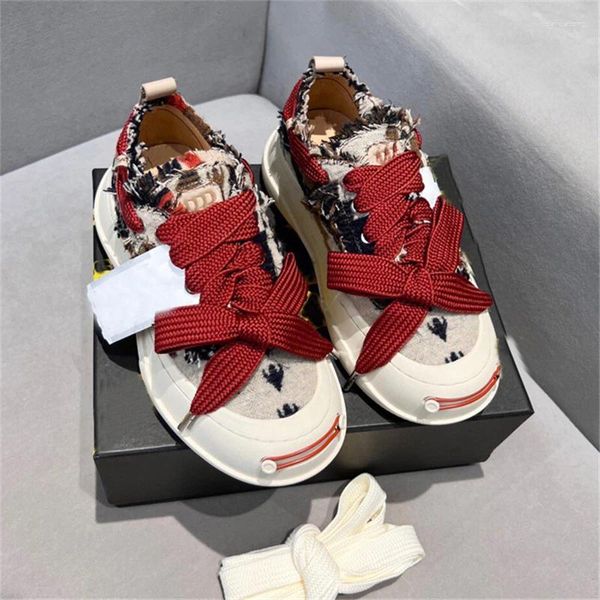 Scarpe casual Sorriso Design Sneakers con frange Stringate Coppia Accogliente Tela Zapatillas Mujer Fashion Star Style Flats Zapatos Hombre