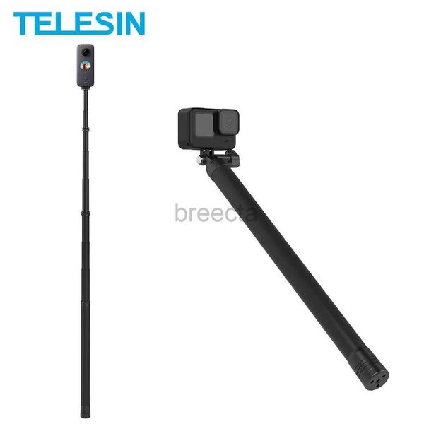 Selfie monopés telesin ultra longo 3m 2.7m 106 vara estendida monopé fibra de carbono para herói 10-5 max insta360 osmo ação 24329