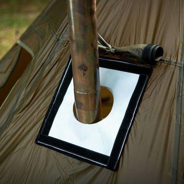 Nova tenda capa protetora tubo de chaminé de madeira fogão proteção refratária fogo anti-escaldante tubo de estrada a4v5